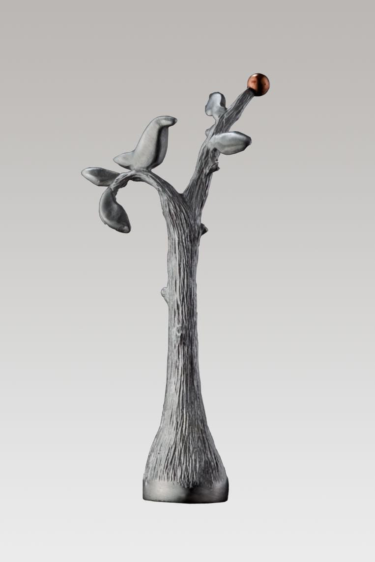 Janna Ugone & Co Finials Blackened Pewter Lamp Finial in Perch