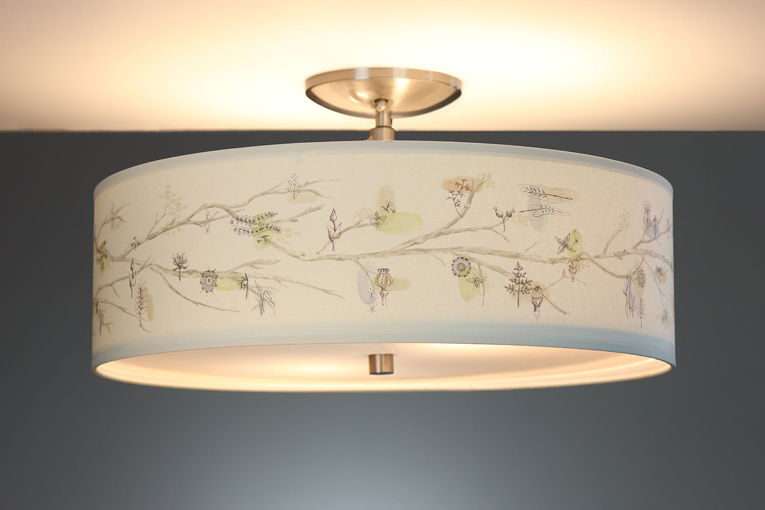 Janna Ugone & Co Ceiling Fixture 16" / Raw Brass Ceiling Lamp in Artful Branch