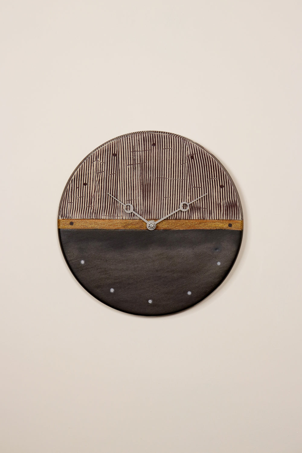 Janna Ugone & Co Clock Ceramic Clock in Mocha and Foundry