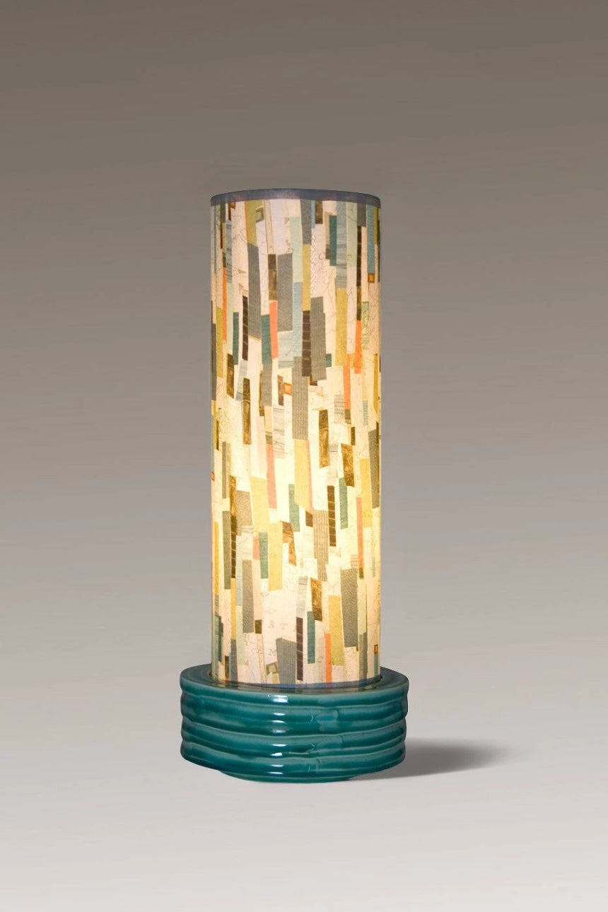 Janna Ugone &amp; Co Luminaires Ceramic Luminaire Accent Lamp with Papers Shade