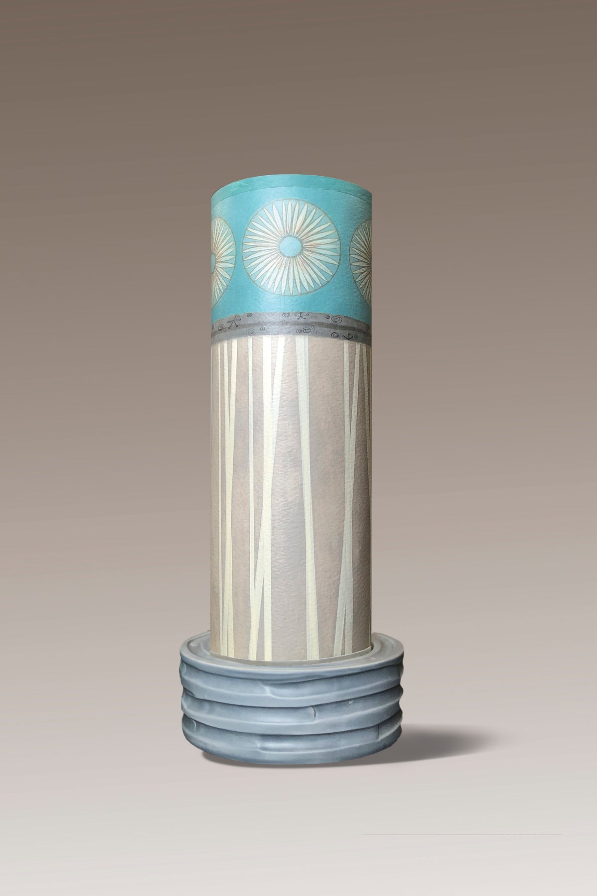 Janna Ugone &amp; Co Luminaires Ceramic Luminaire Accent Lamp with Pool Shade