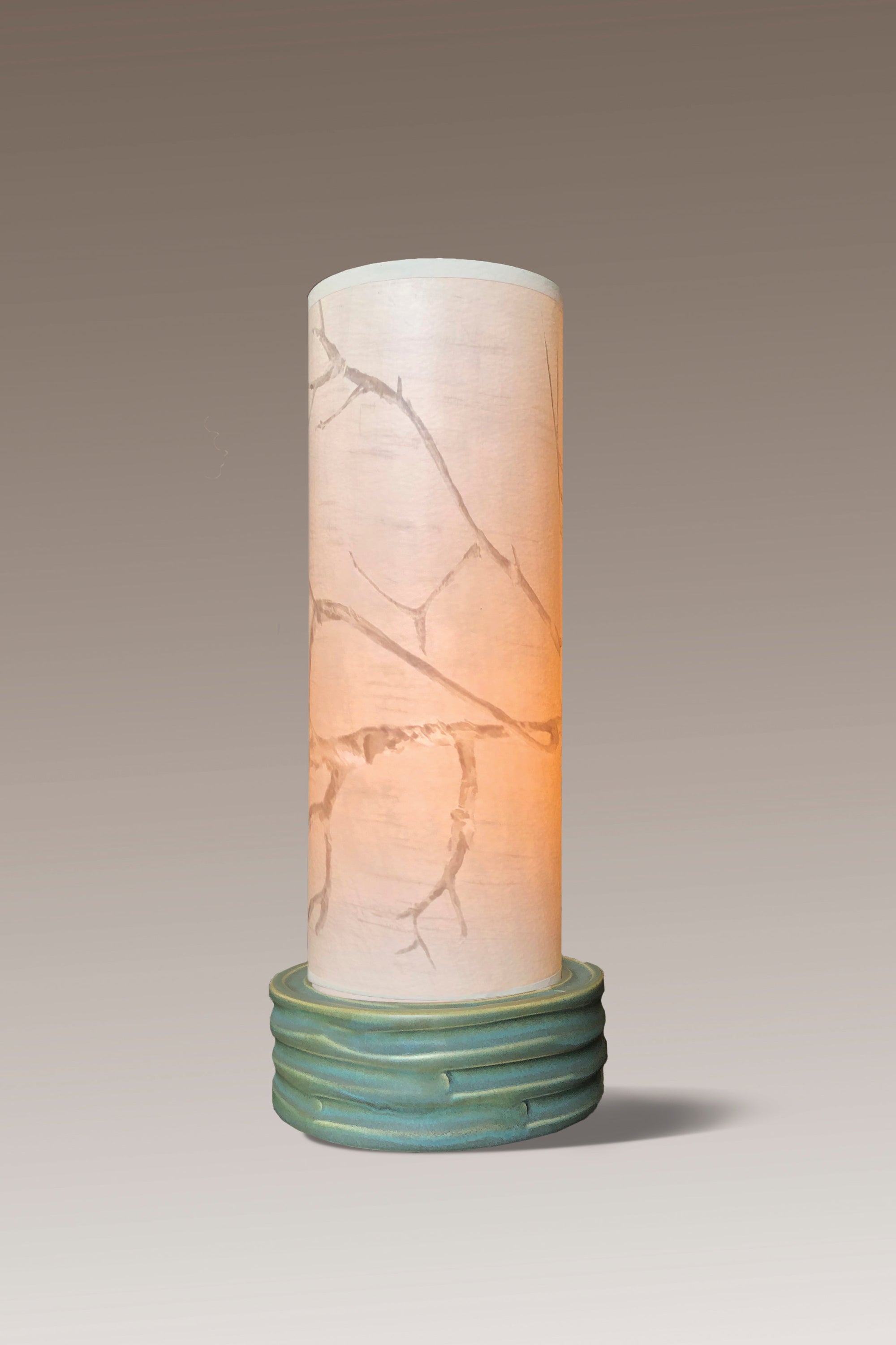Janna Ugone & Co Luminaires Ceramic Luminaire Accent Lamp with Sweeping Branch Shade