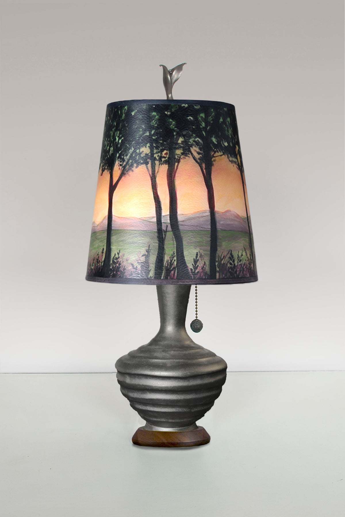 Janna Ugone &amp; Co Table Lamps Ceramic Table Lamp with Small Drum Shade in Dawn