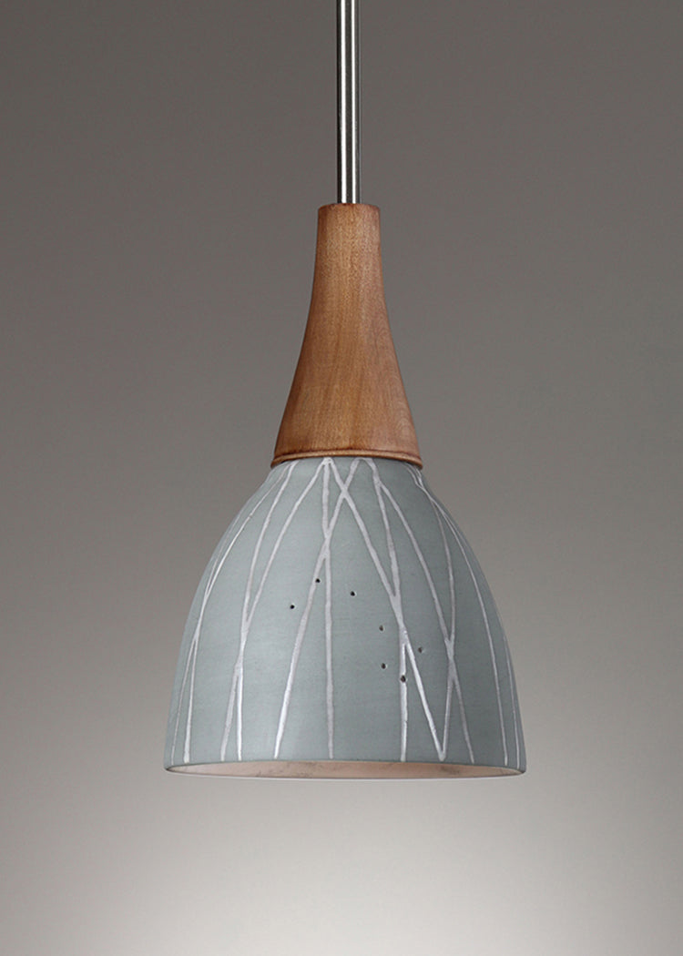 Janna Ugone &amp; Co Pendant Lights Hanging Ceramic Lamp in Lines