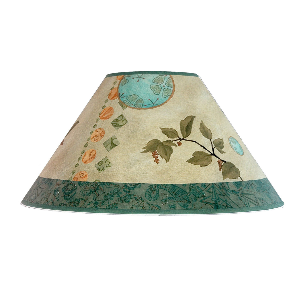 Janna Ugone &amp; Co Lamp Shades Large Conical Lamp Shade in Celestial Leaf