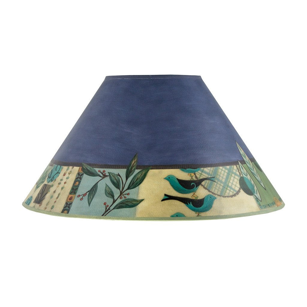 Large Conical Lamp Shade in New Capri Periwinkle