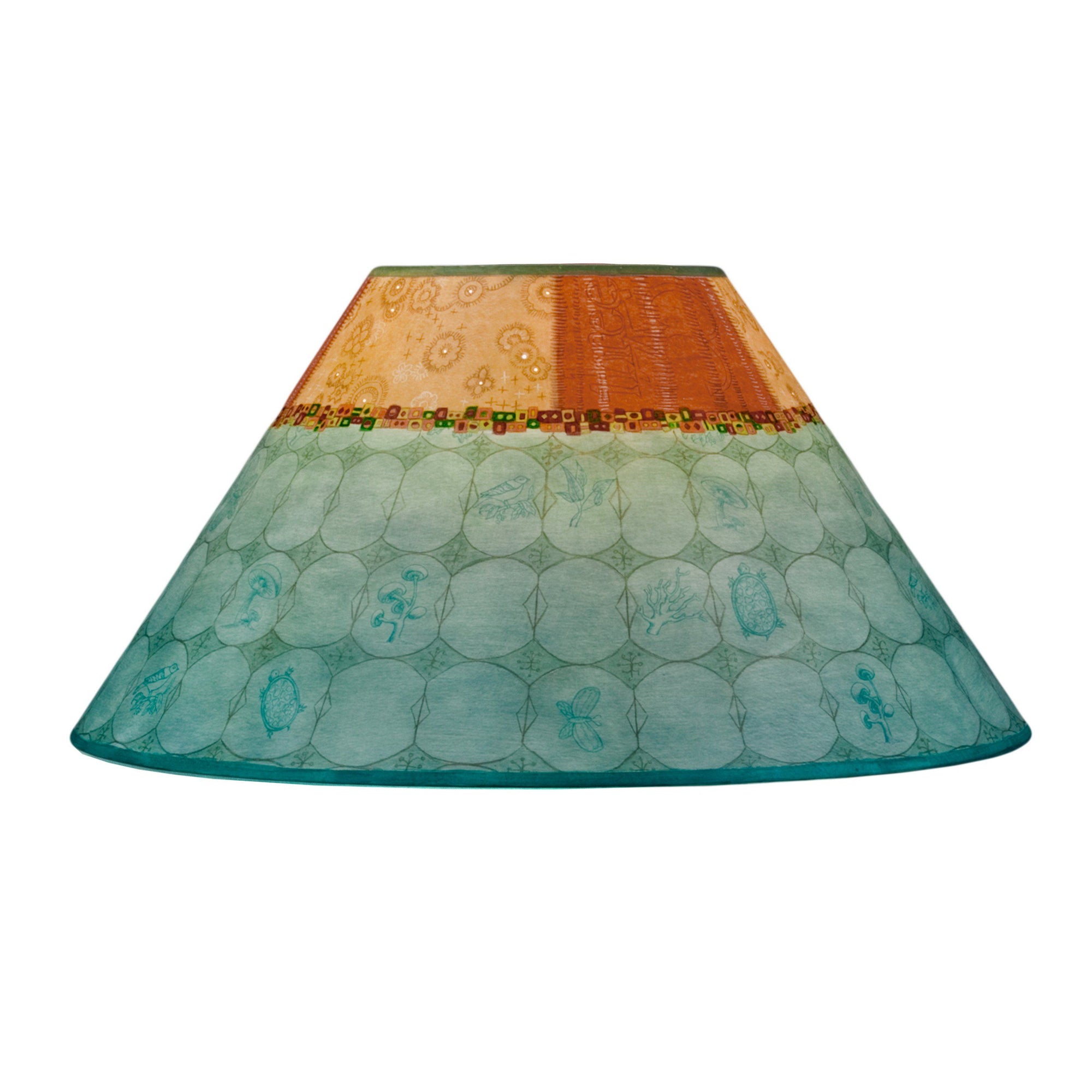 Janna Ugone & Co Lamp Shades Large Conical Lamp Shade in Paradise Pool