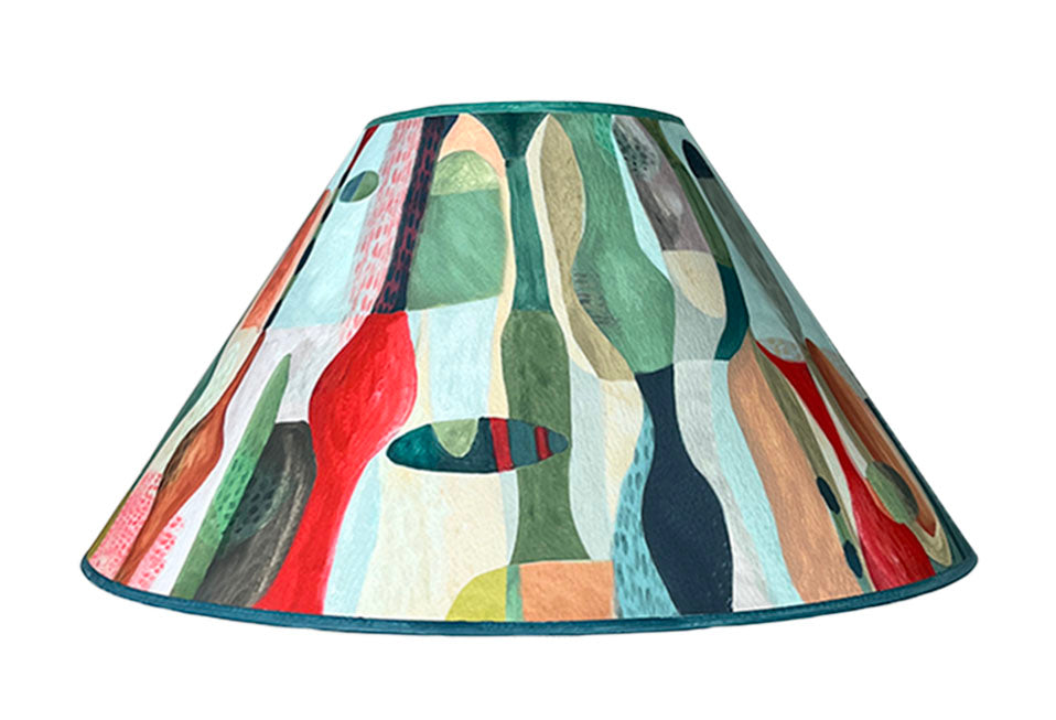 Janna Ugone & Co Lamp Shades Large Conical Lamp Shade in Riviera in Poppy