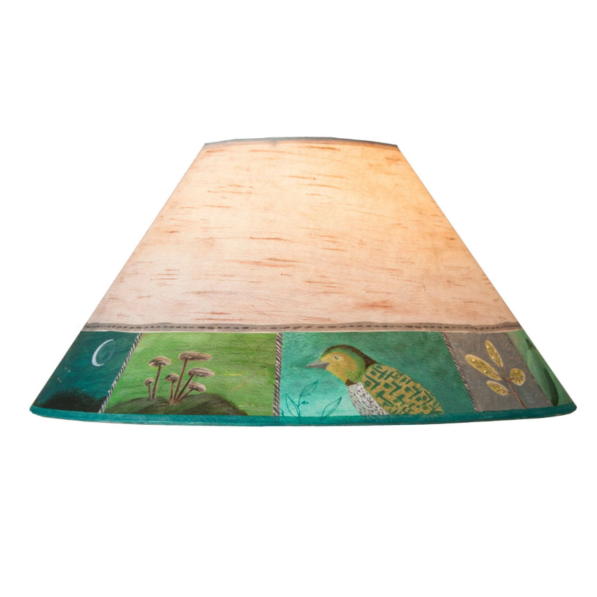 Janna Ugone & Co Lamp Shades Large Conical Lamp Shade in Woodland Trails in Birch