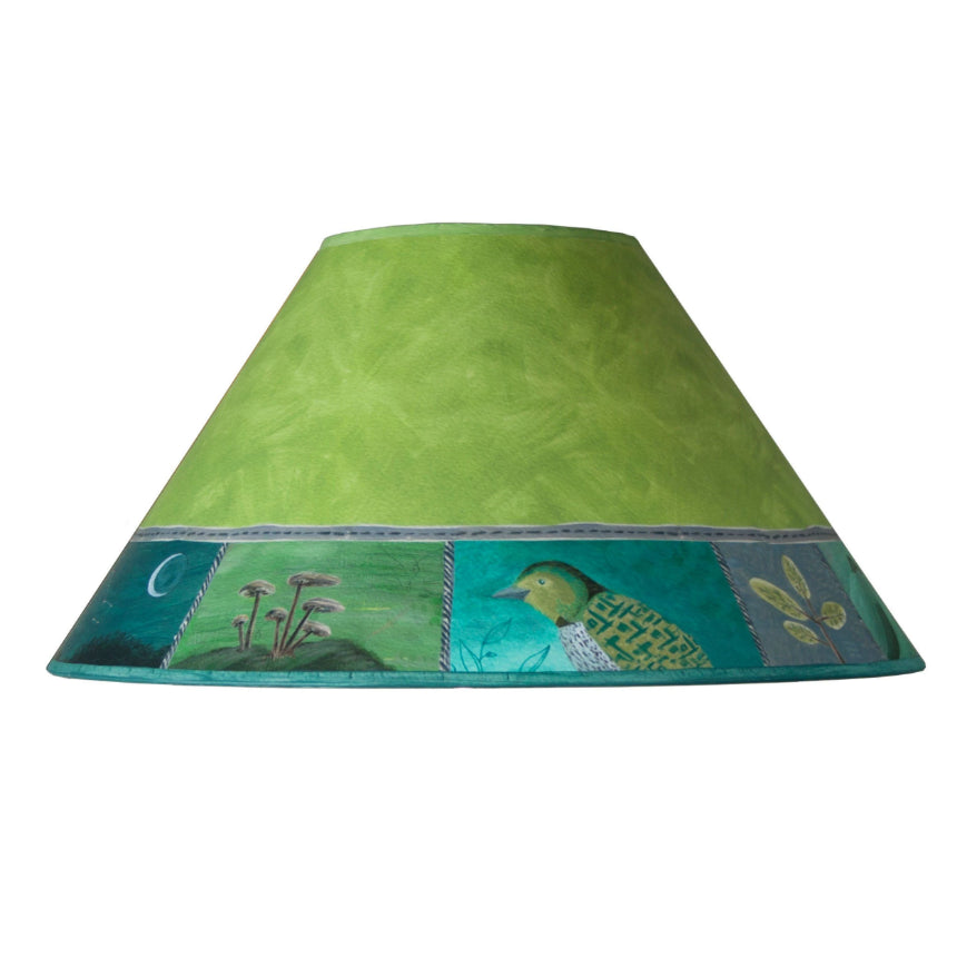 Janna Ugone &amp; Co Lamp Shades Large Conical Lamp Shade in Woodland Trails in Leaf