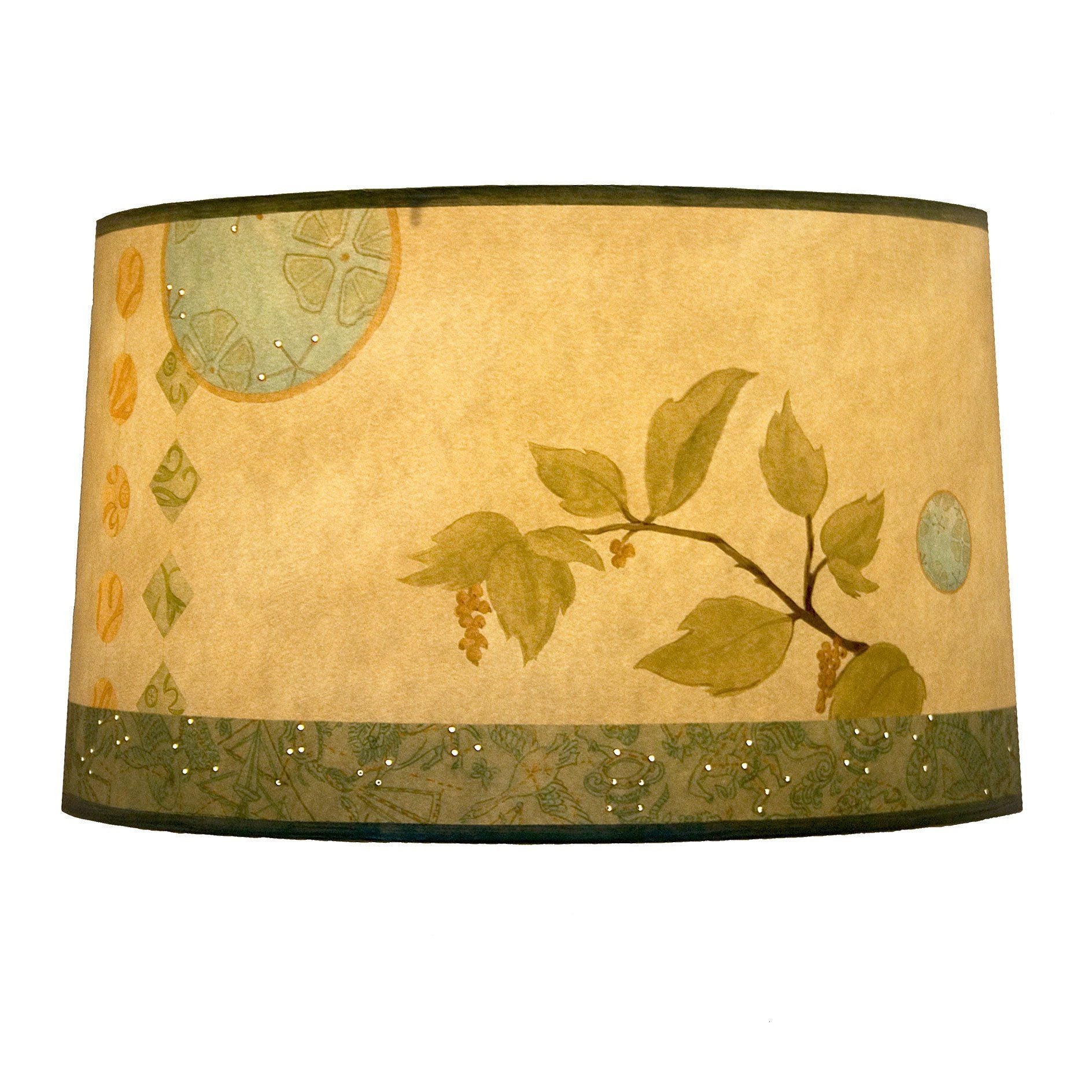Janna Ugone & Co Lamp Shades Large Drum Lamp Shade in Celestial Leaf