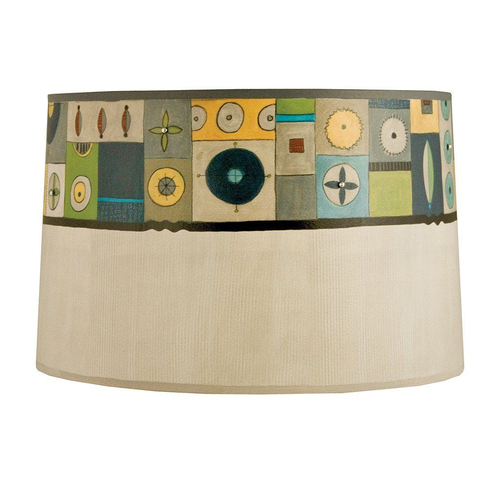 Janna Ugone & Co Lamp Shades Large Drum Lamp Shade in Lucky Mosaic Oyster