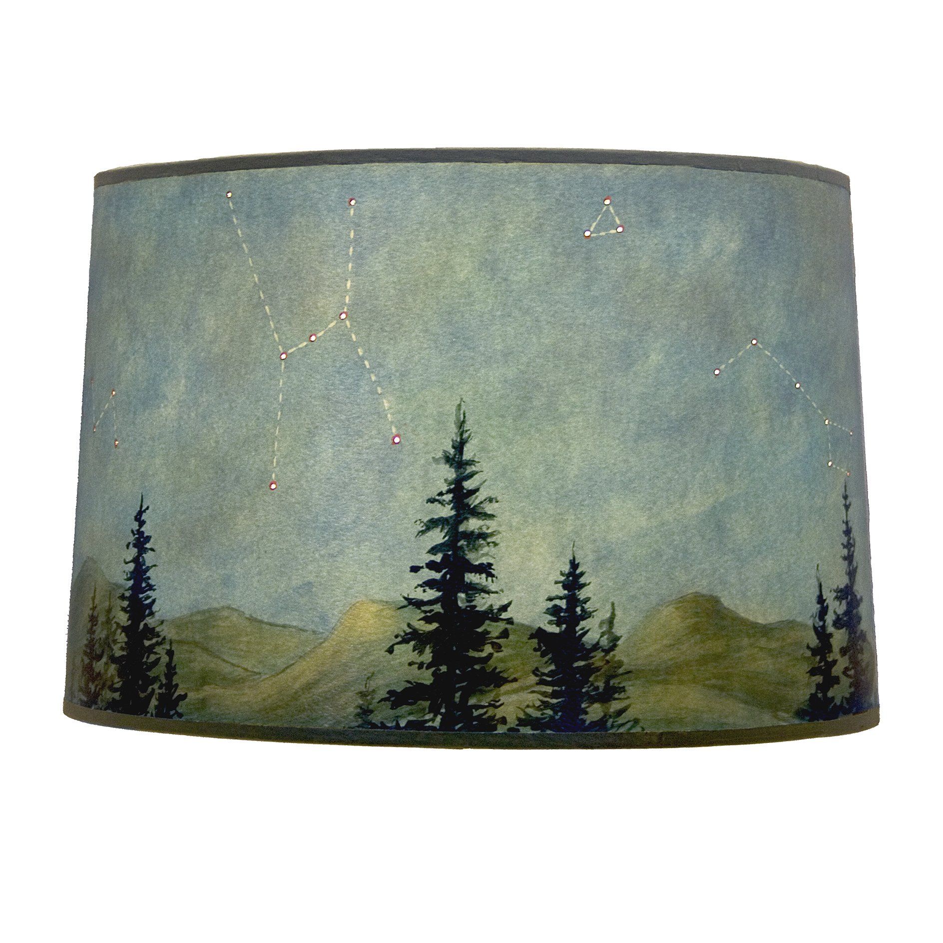 Janna Ugone & Co Lamp Shades Large Drum Lamp Shade in Midnight Sky