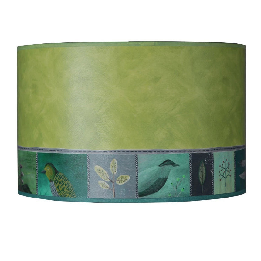 Janna Ugone & Co Lamp Shades Large Drum Lamp Shade in Woodland Trails in Leaf