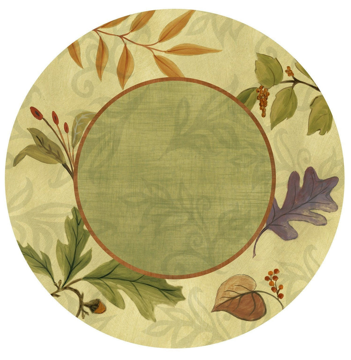 Janna Ugone &amp; Co Lazy Susan Small Lazy Susan in Forest Leaves