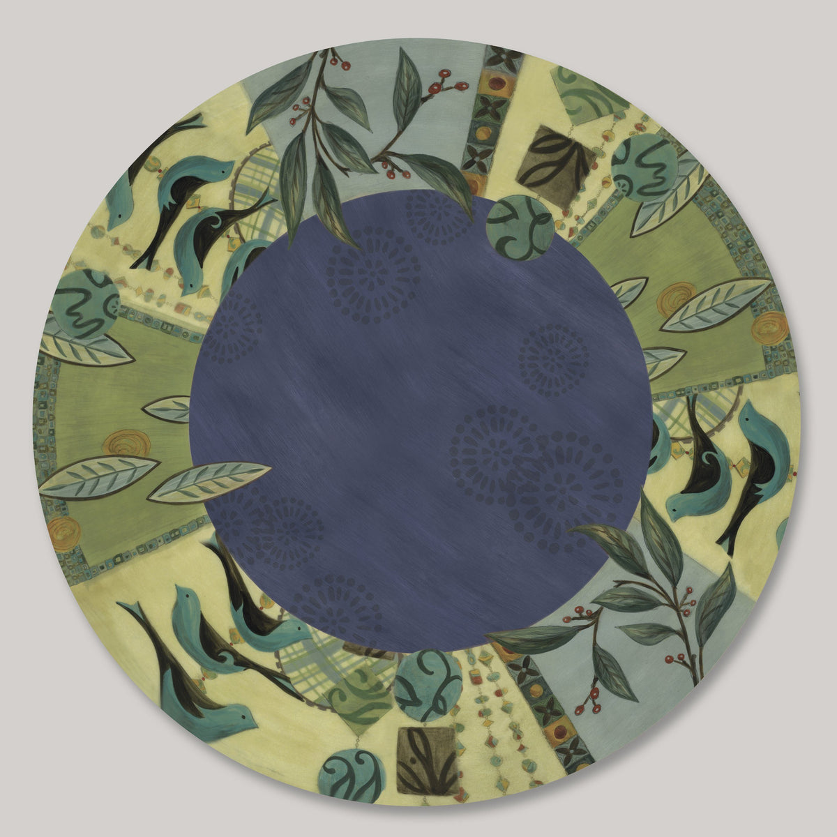 Janna Ugone &amp; Co Lazy Susan Small Lazy Susan in New Capri Periwinkle
