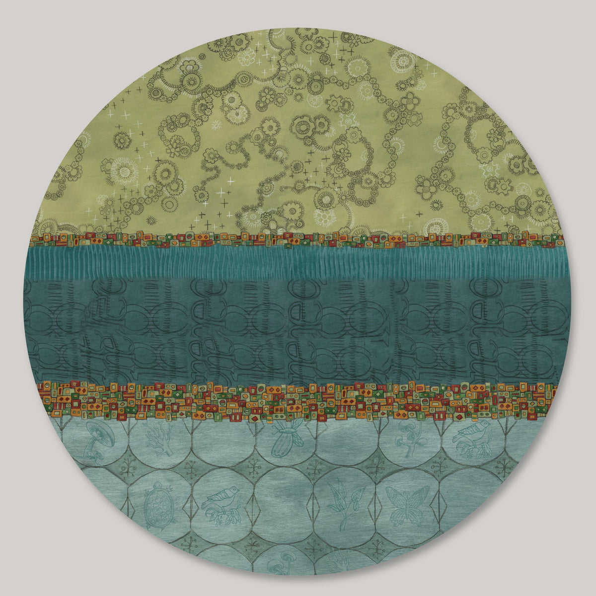 Janna Ugone &amp; Co Lazy Susan Small Lazy Susan in Paradise Pool