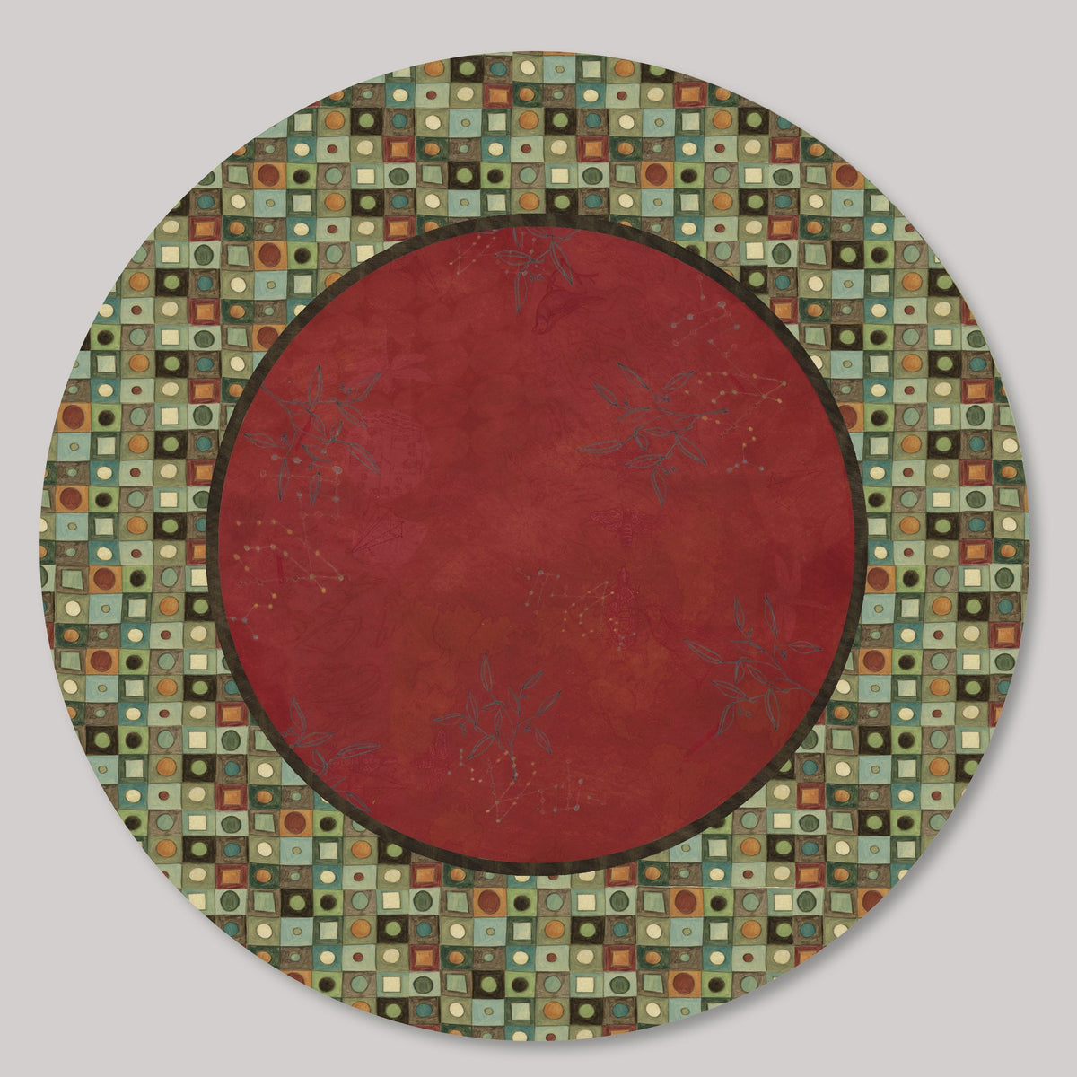 Janna Ugone &amp; Co Lazy Susan Small Lazy Susan in Red Mosaic