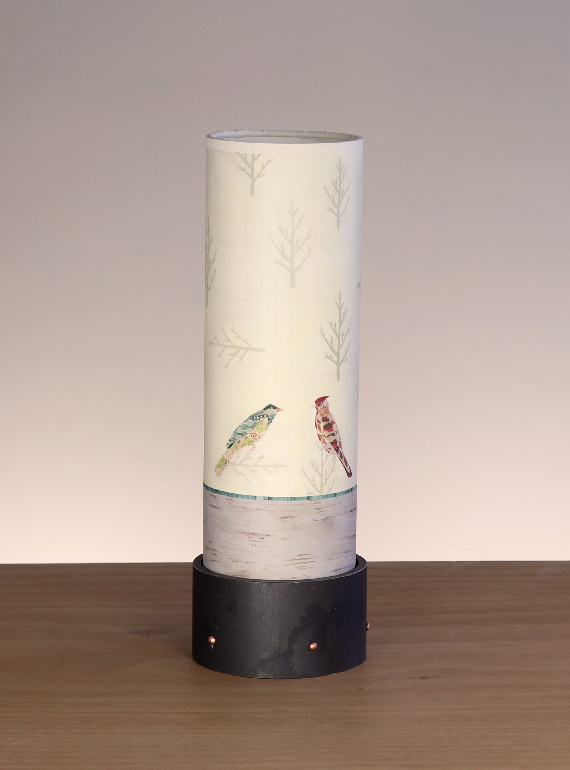 Janna Ugone & Co Luminaires Steel Luminaire Accent Lamp with Bird Friends Shade
