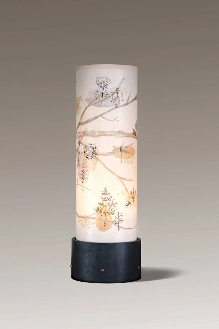 Janna Ugone &amp; Co Luminaires Steel Luminaire Table Lamp with Artful Branch Shade