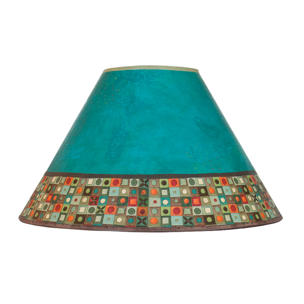 Medium Conical Lamp Shade in Jade Mosaic