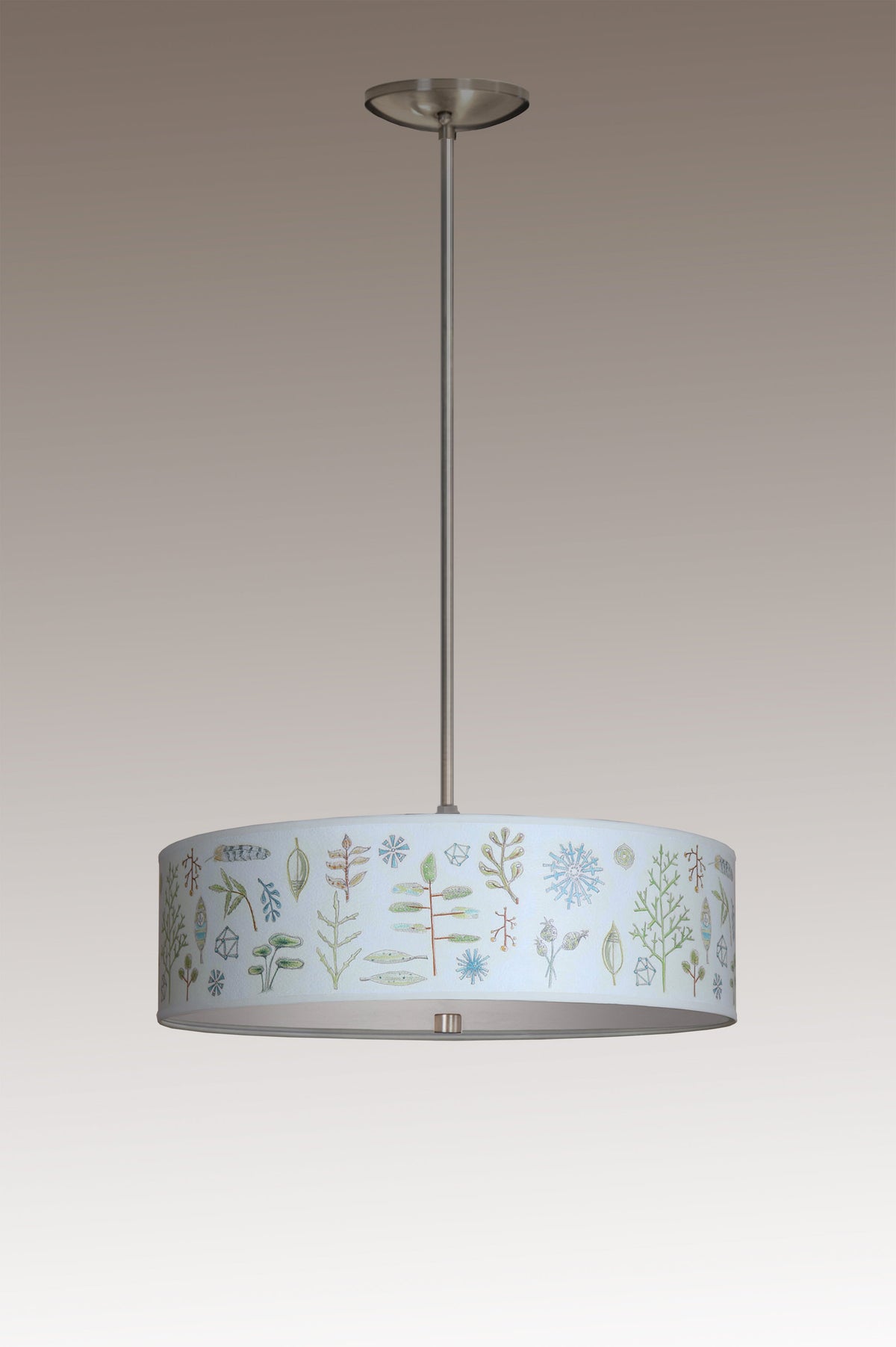 Janna Ugone &amp; Co Ceiling Fixture Skinny Drum Pendant in Field Chart