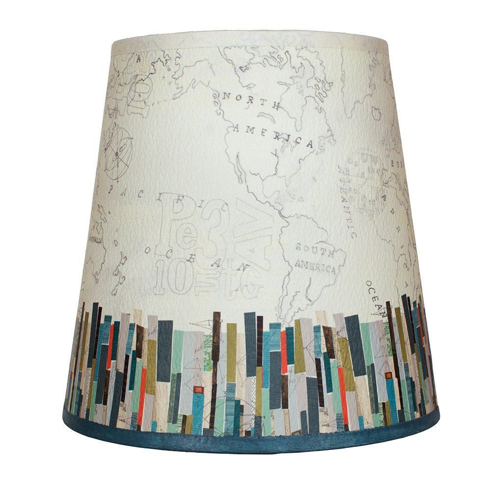 Janna Ugone & Co Lamp Shades Small Drum Lamp Shade in Papers Edge