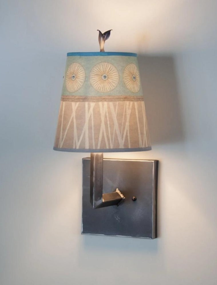 Janna Ugone &amp; Co Wall Sconces Small Drum Shaded Steel Wall Sconce in Pool