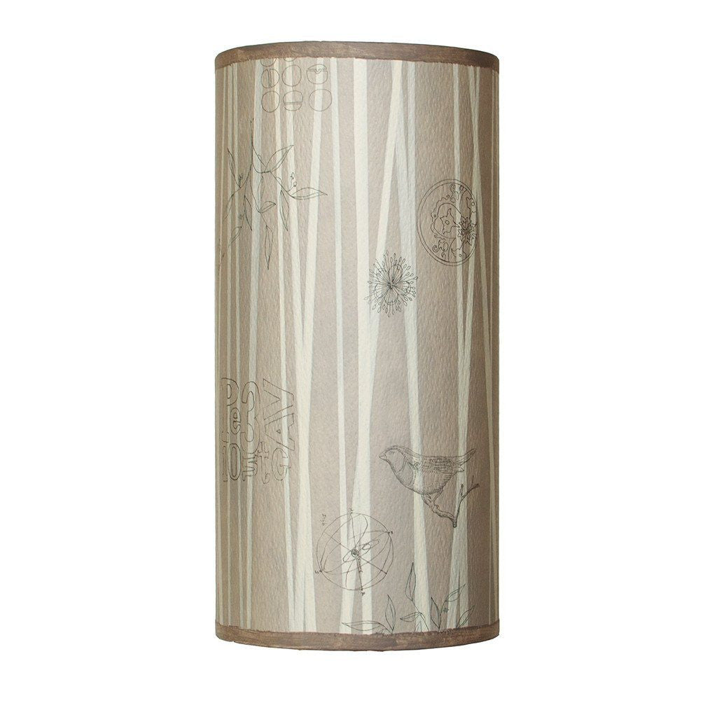 Janna Ugone & Co Lamp Shades Small Tube Lamp Shade in Birch Lines