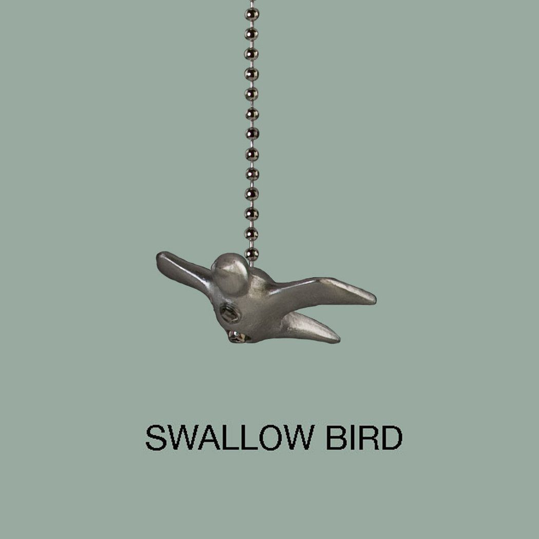 Janna Ugone &amp; Co Pull Chain Swallow Bird Pewter Pull Chain