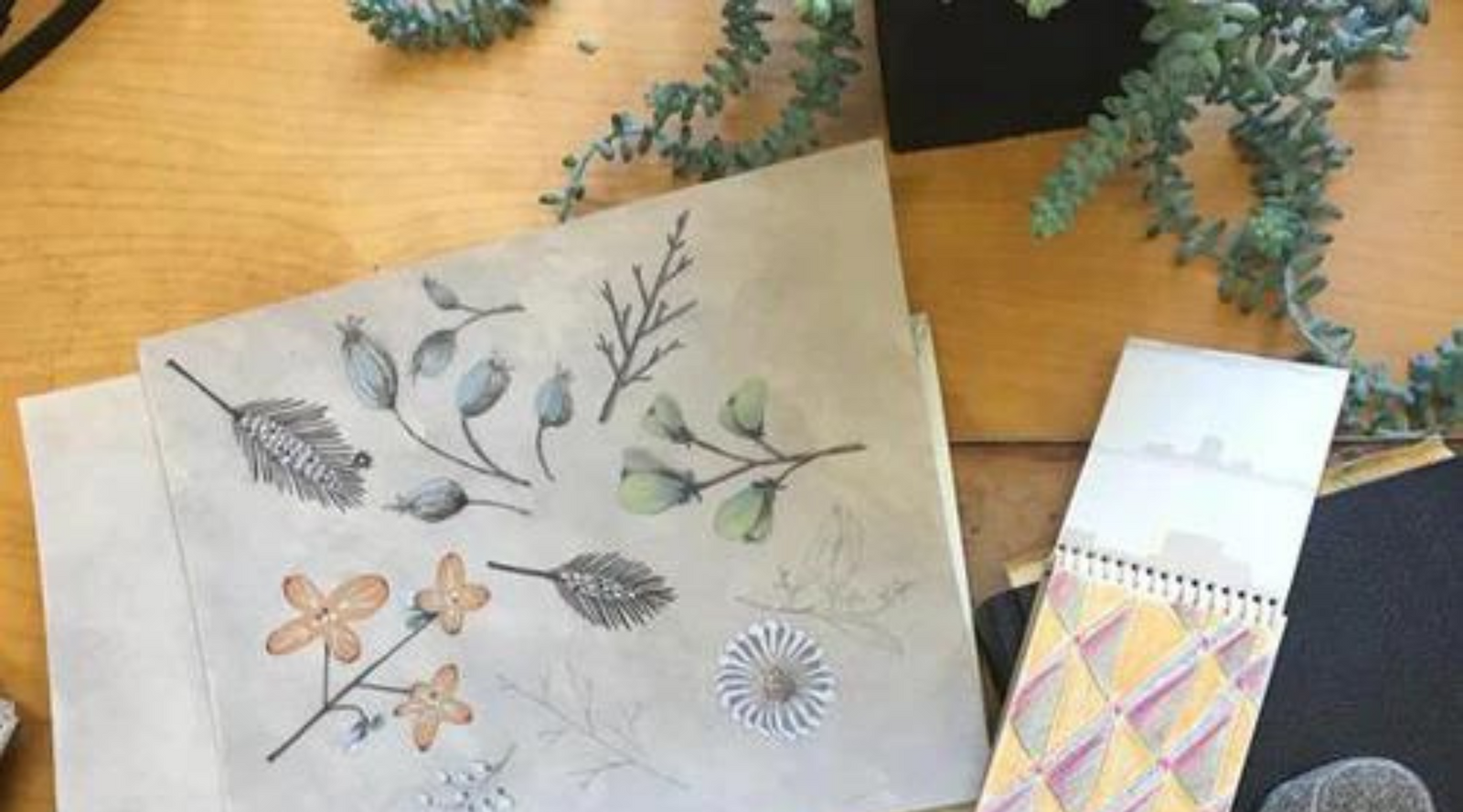 Textures + Tones and Hand painted floral