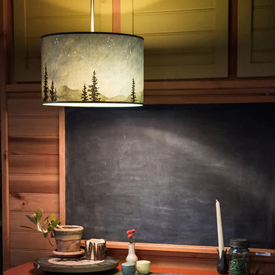 Copper Table Lamp with Large Conical Ceramic Shade in Shade in June Street Border