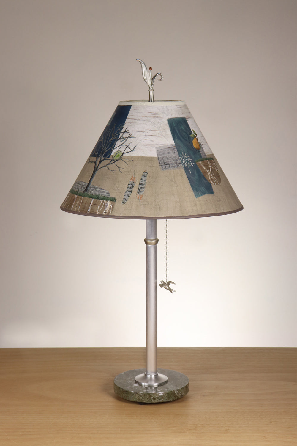 Janna Ugone & Co Table Lamp Aluminum Table Lamp with Medium Conical Shade in Wander in Drift