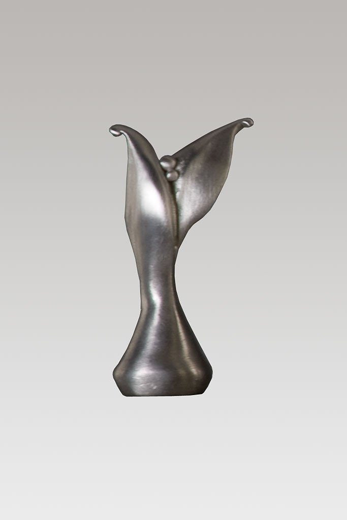 Janna Ugone & Co Finials Blackened Pewter Lamp Finial in Simple Leaf