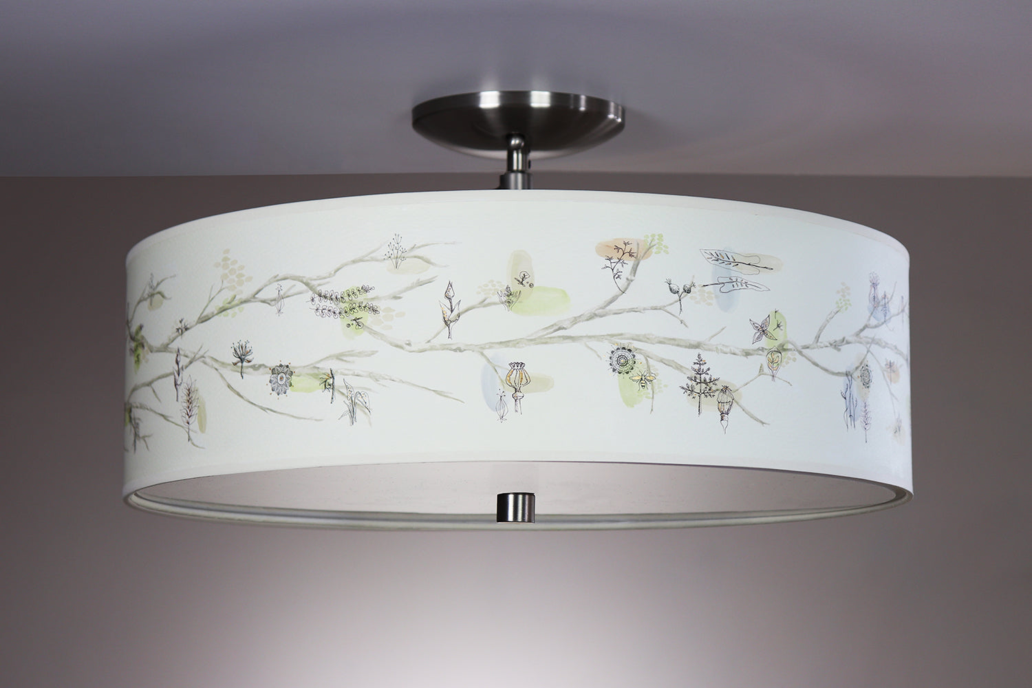 Janna Ugone & Co Ceiling Fixture 16" / Raw Brass Ceiling Lamp in Artful Branch