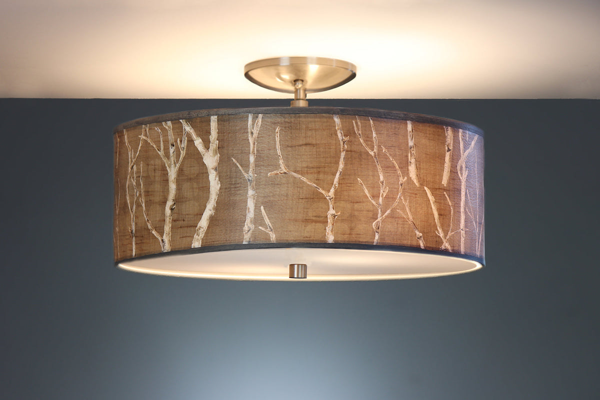 Janna Ugone &amp; Co Ceiling Fixture 16&quot; / Raw Brass Ceiling Lamp in Twigs