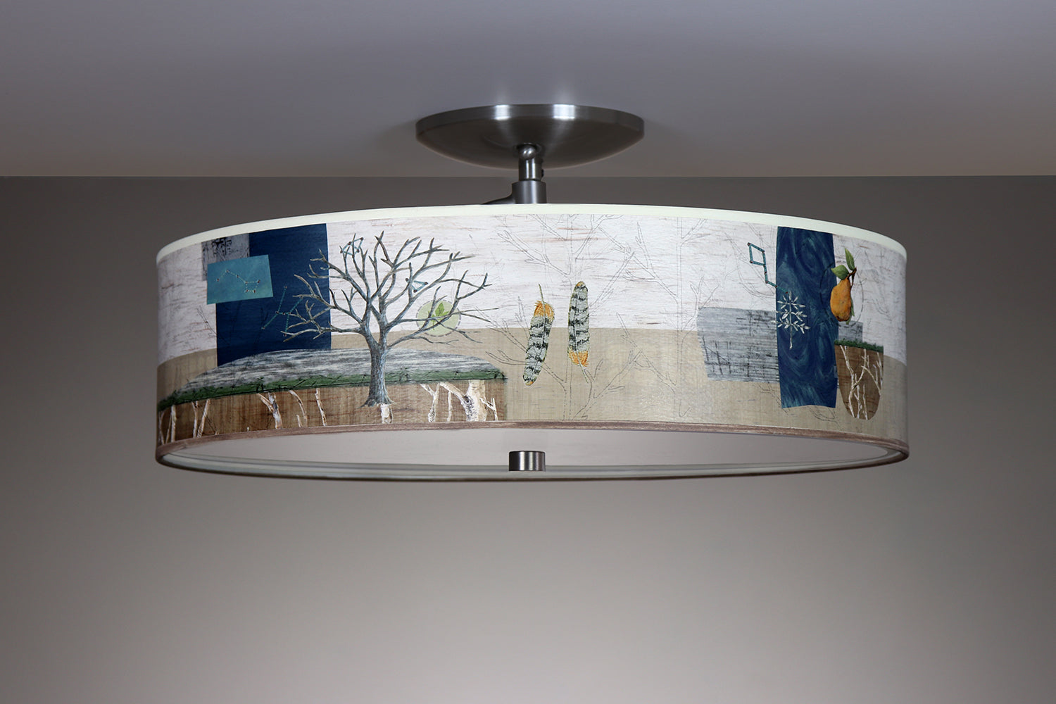 Janna Ugone & Co Ceiling Fixture 16" / Raw Brass Ceiling Lamp in Wander In Drift