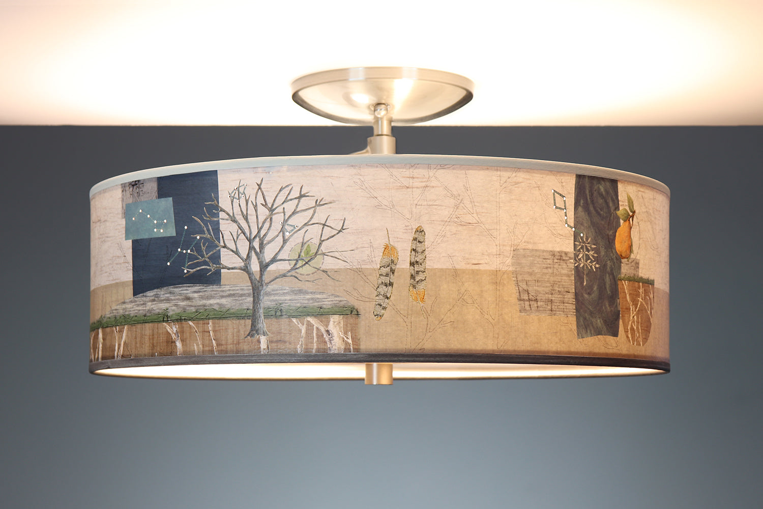 Janna Ugone & Co Ceiling Fixture 16" / Raw Brass Ceiling Lamp in Wander In Drift