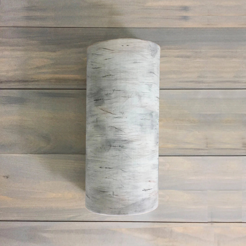 Janna Ugone & Co Wall Sconces Hand Painted Narrow Ceramic Cylinder Sconce in Simply Birch