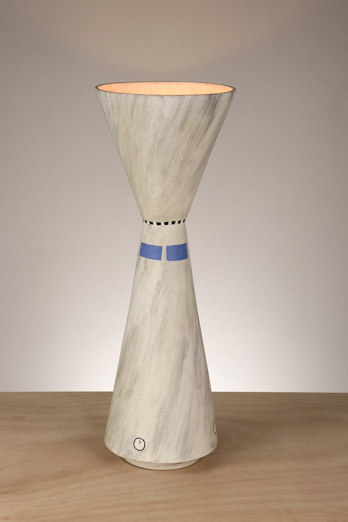 Janna Ugone &amp; Co Ceramic Double Cone Torchiere in Time Zone