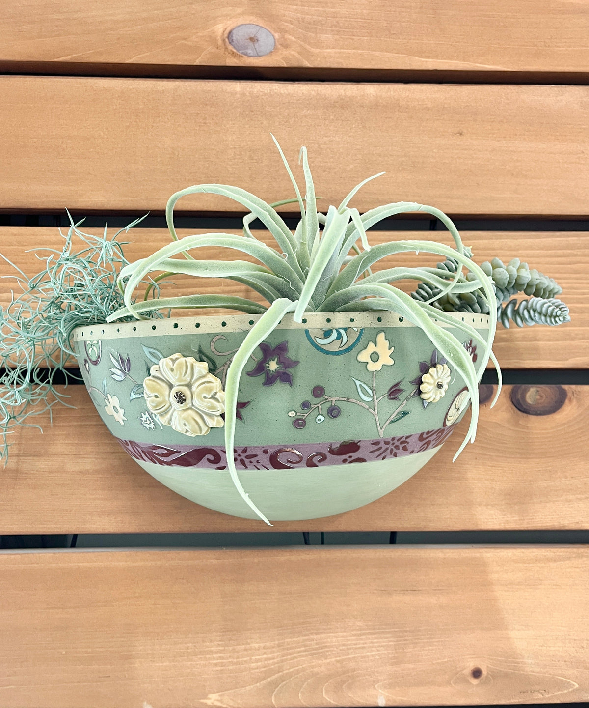 Janna Ugone &amp; Co Wall Sconces Ceramic Half Sphere Sconce in Eden Seaglass in Pear