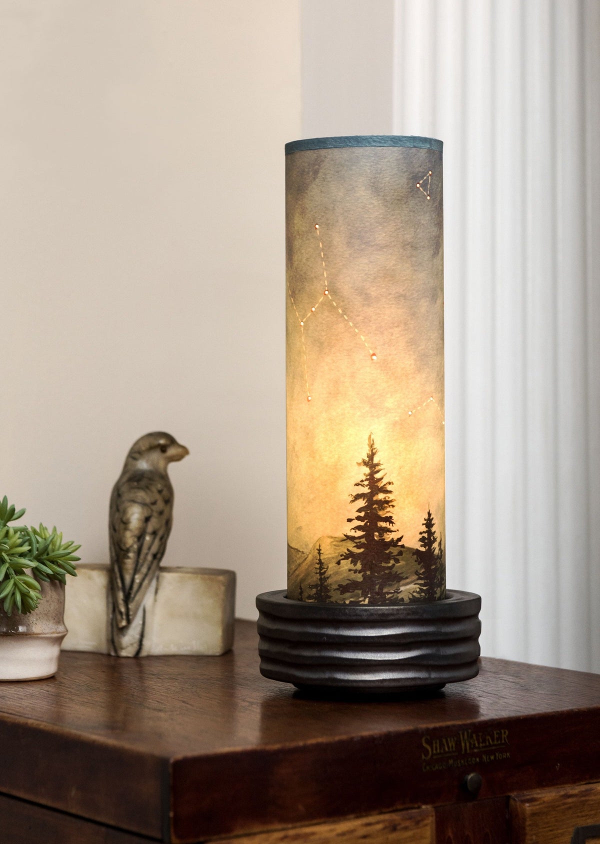 Ceramic Luminaire Accent Lamp with Midnight Sky Shade