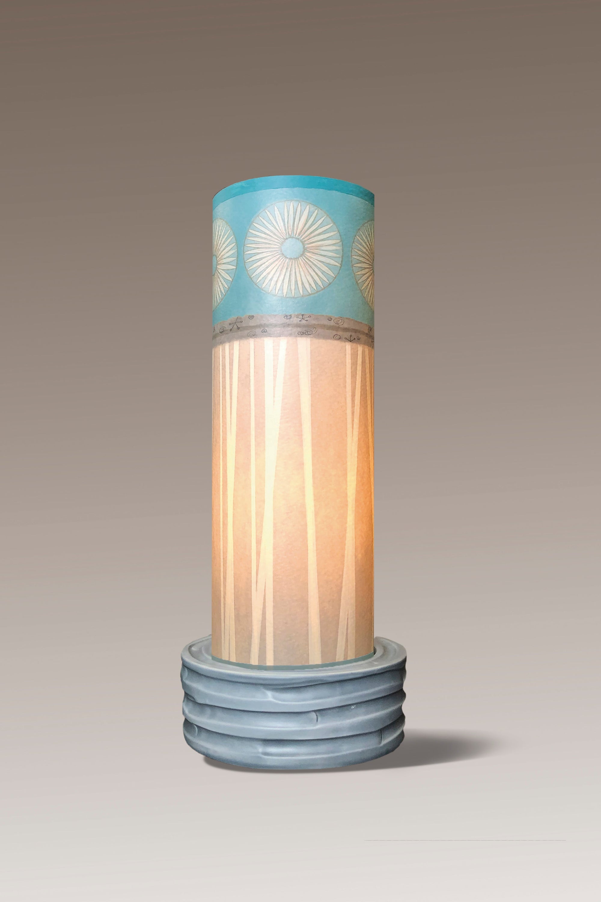Janna Ugone & Co Luminaires Ceramic Luminaire Accent Lamp with Pool Shade