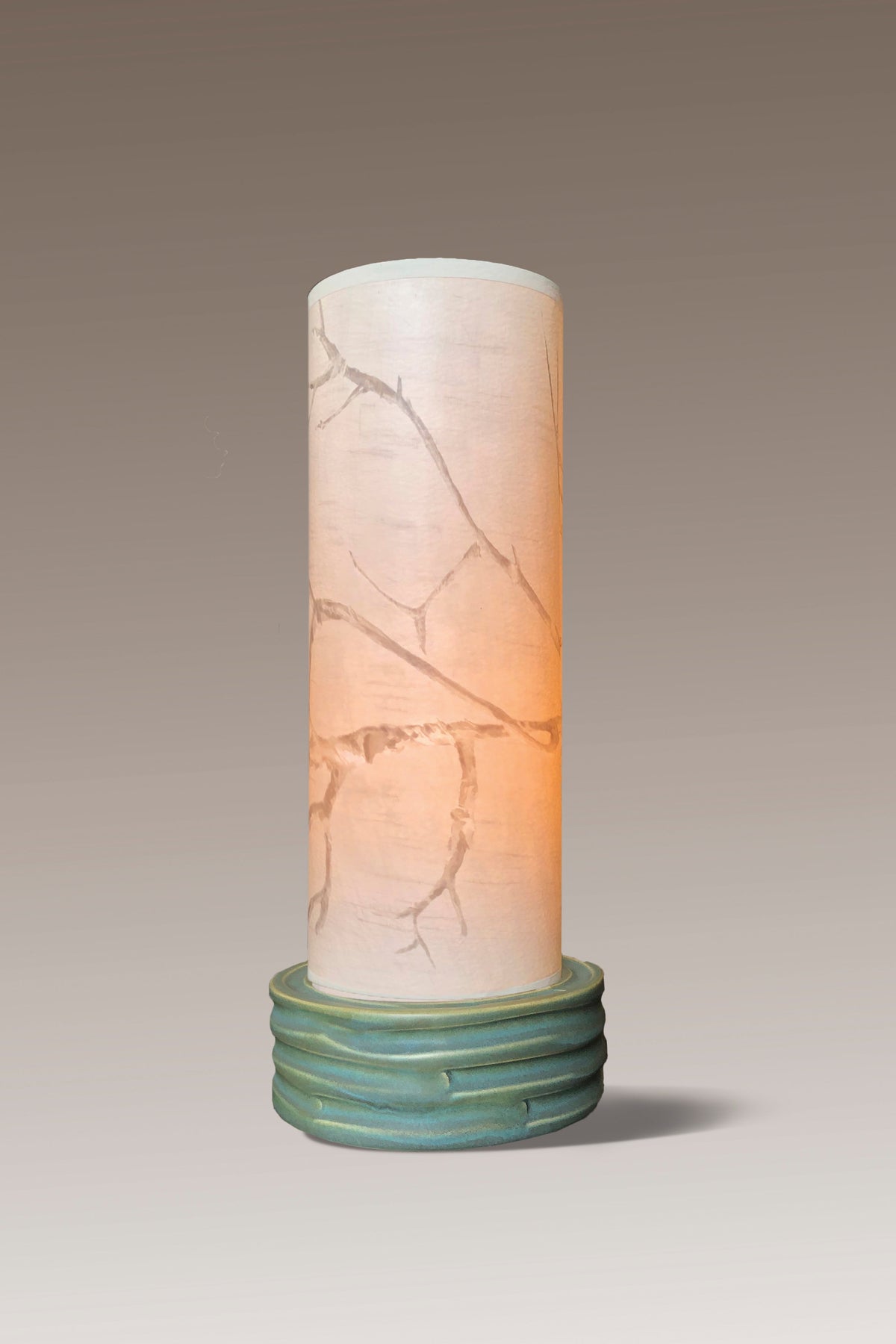 Ceramic Luminaire Accent Lamp with Sweeping Branch Shade