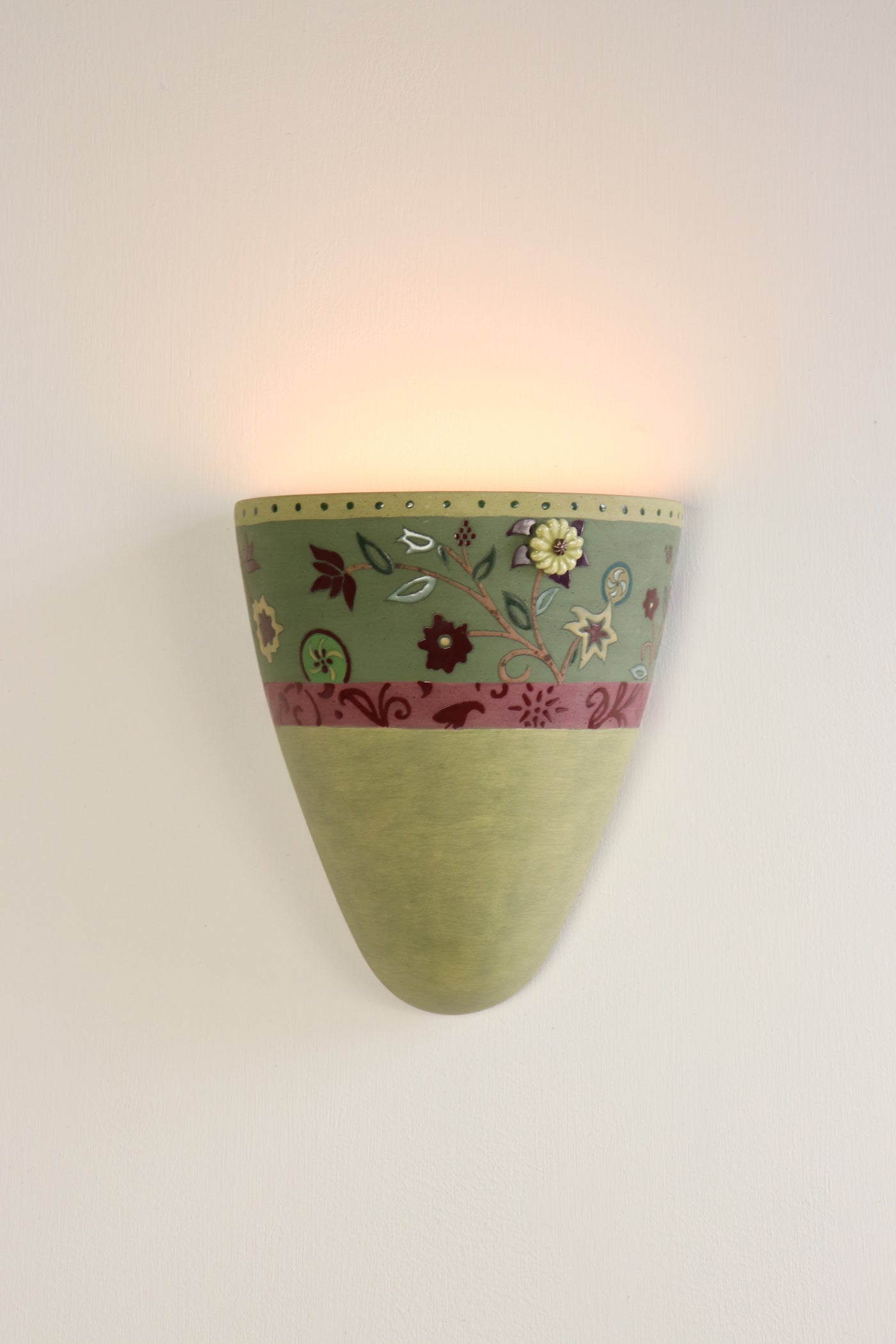 Janna Ugone & Co Wall Sconces Ceramic Sconce in Eden in Pear