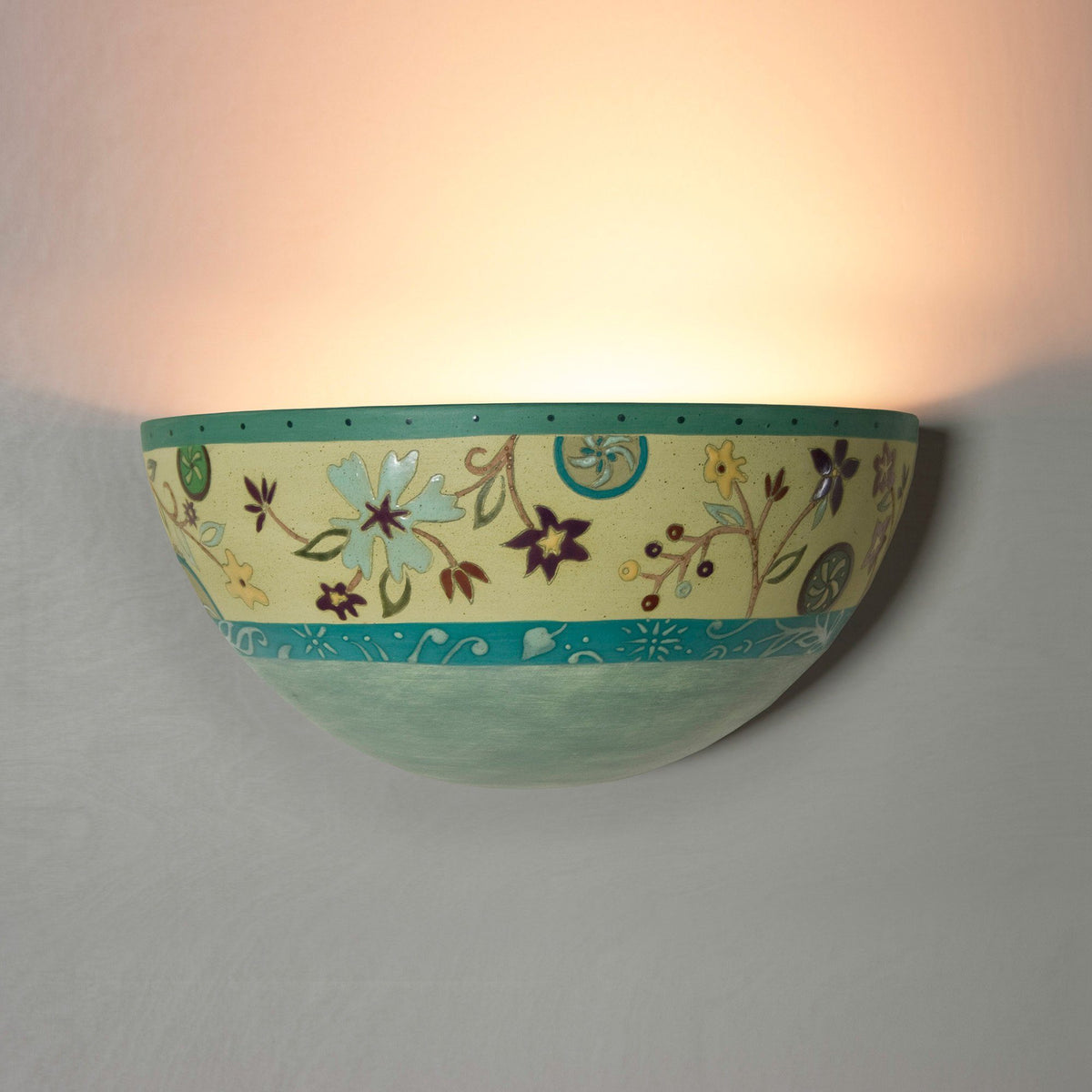 Ceramic Sconce in Eden Seaglass
