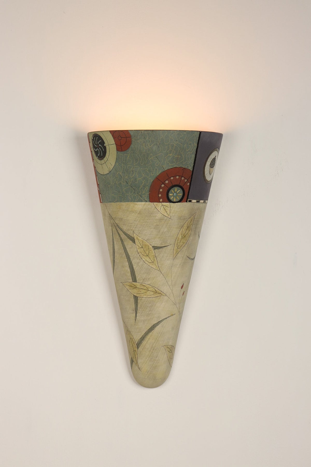 Janna Ugone &amp; Co Wall Sconces Ceramic Sconce in Journal Drawings in June Street Border
