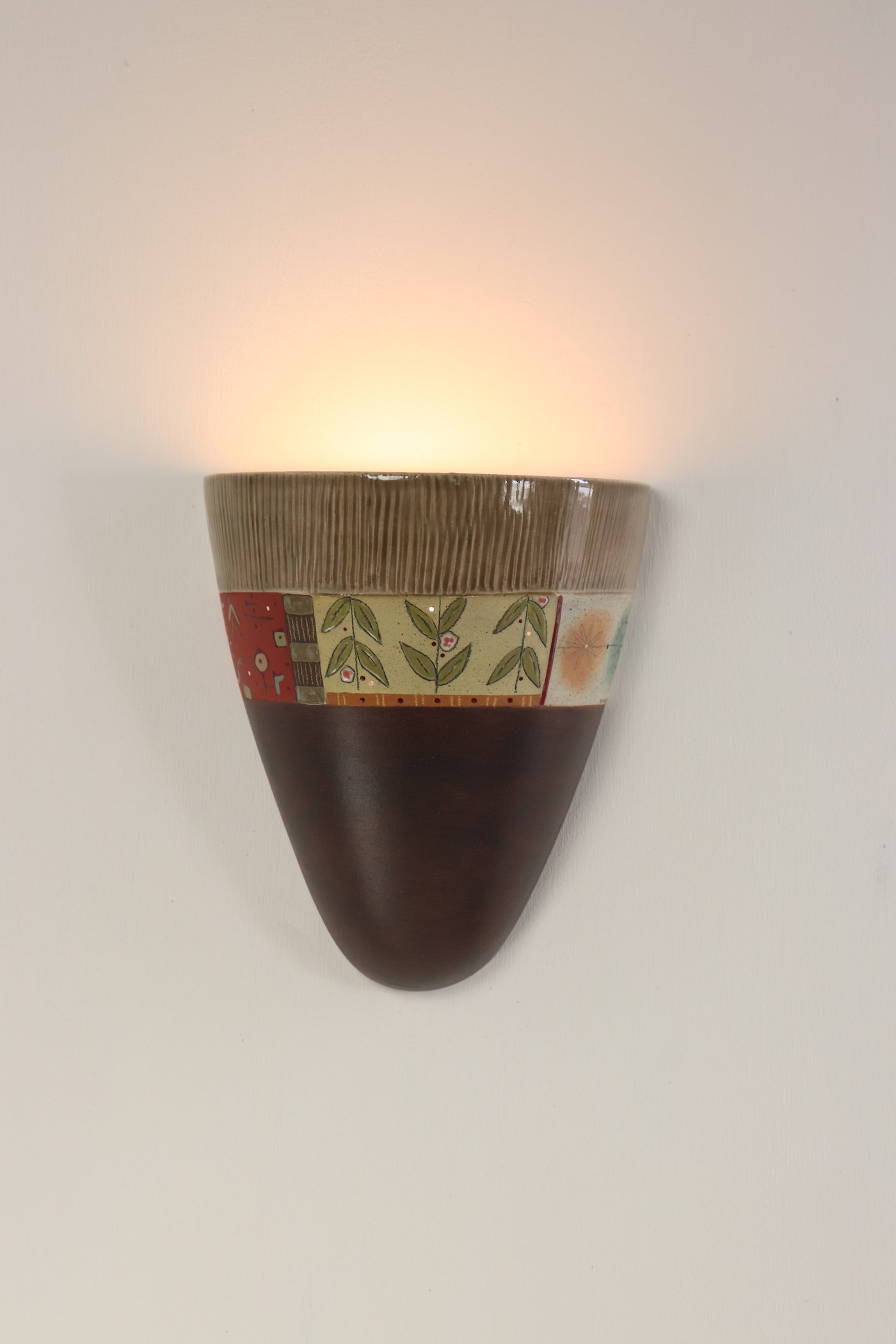 Janna Ugone & Co Wall Sconces Ceramic Sconce in Oxford in Chocolate
