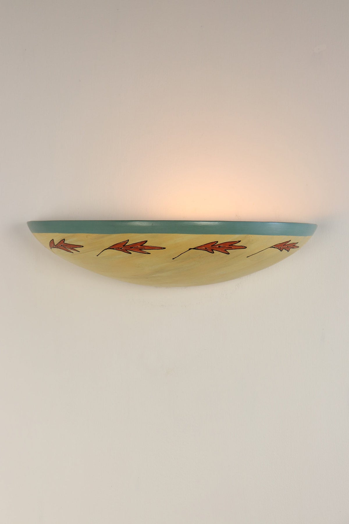 Janna Ugone &amp; Co Wall Sconces Ceramic Shallow Sconce in Rustic Leaf