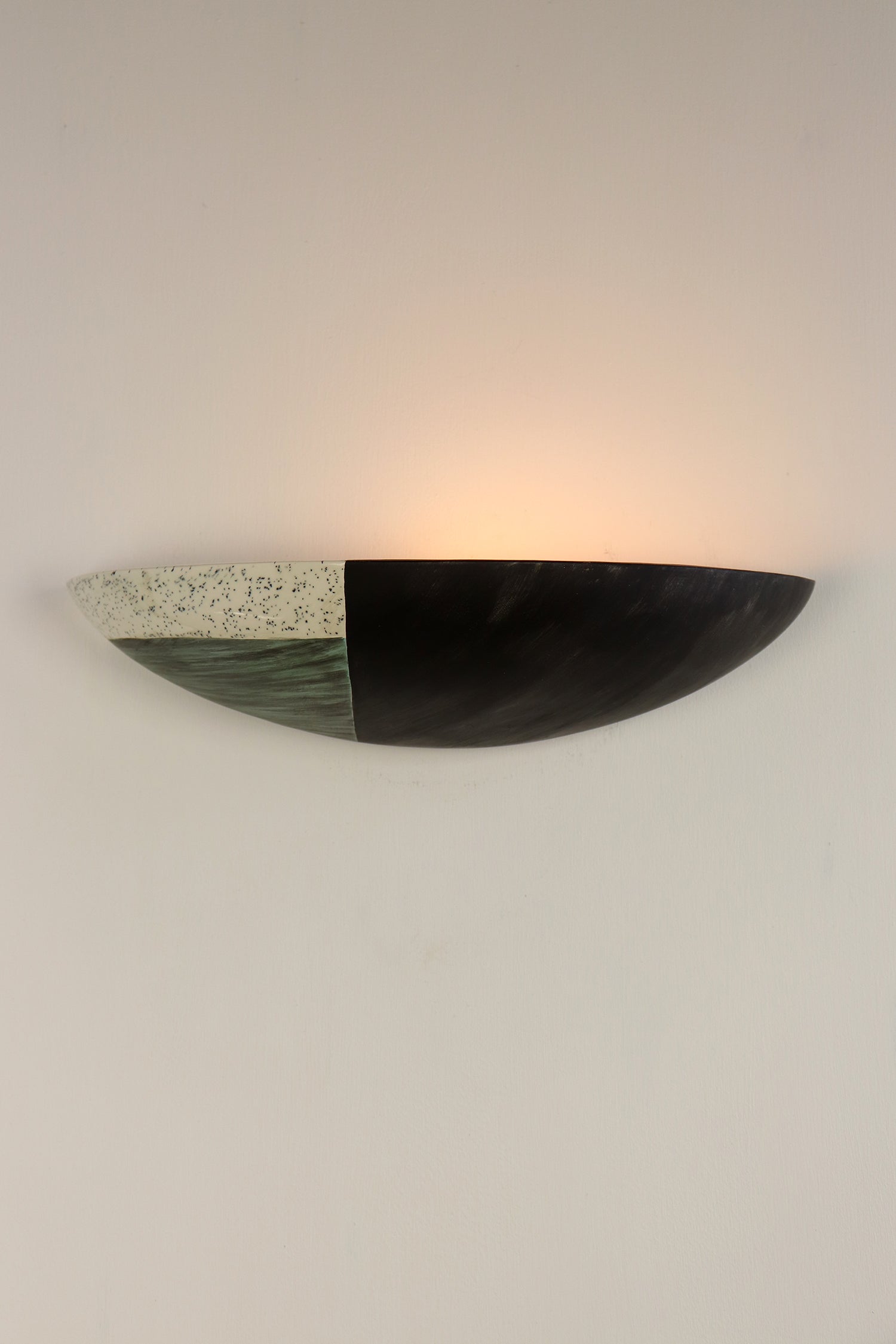 Janna Ugone & Co Wall Sconces Ceramic Shallow Sconce in Stone Trio